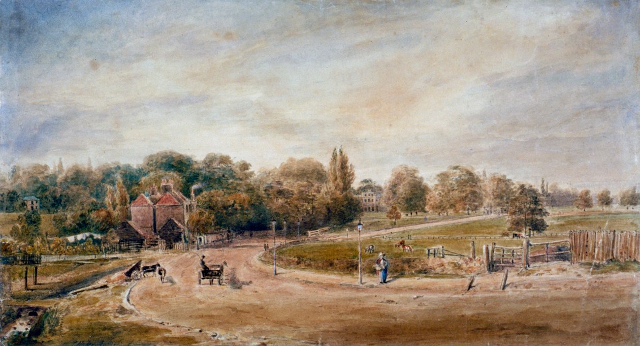 Court Lane och Lordship Lane, Dulwich, London, 1860. av JC Mandy