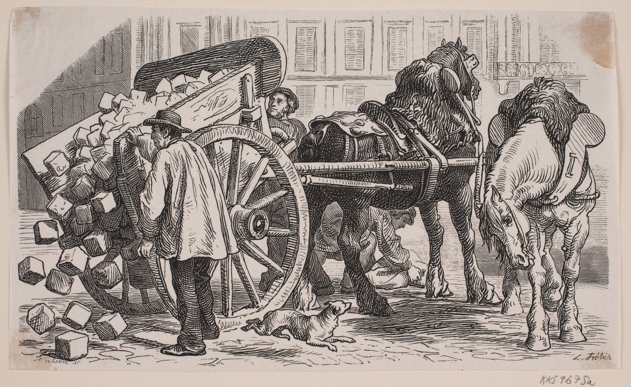 Arbetsvagn i Paris av J.C. Nielsen