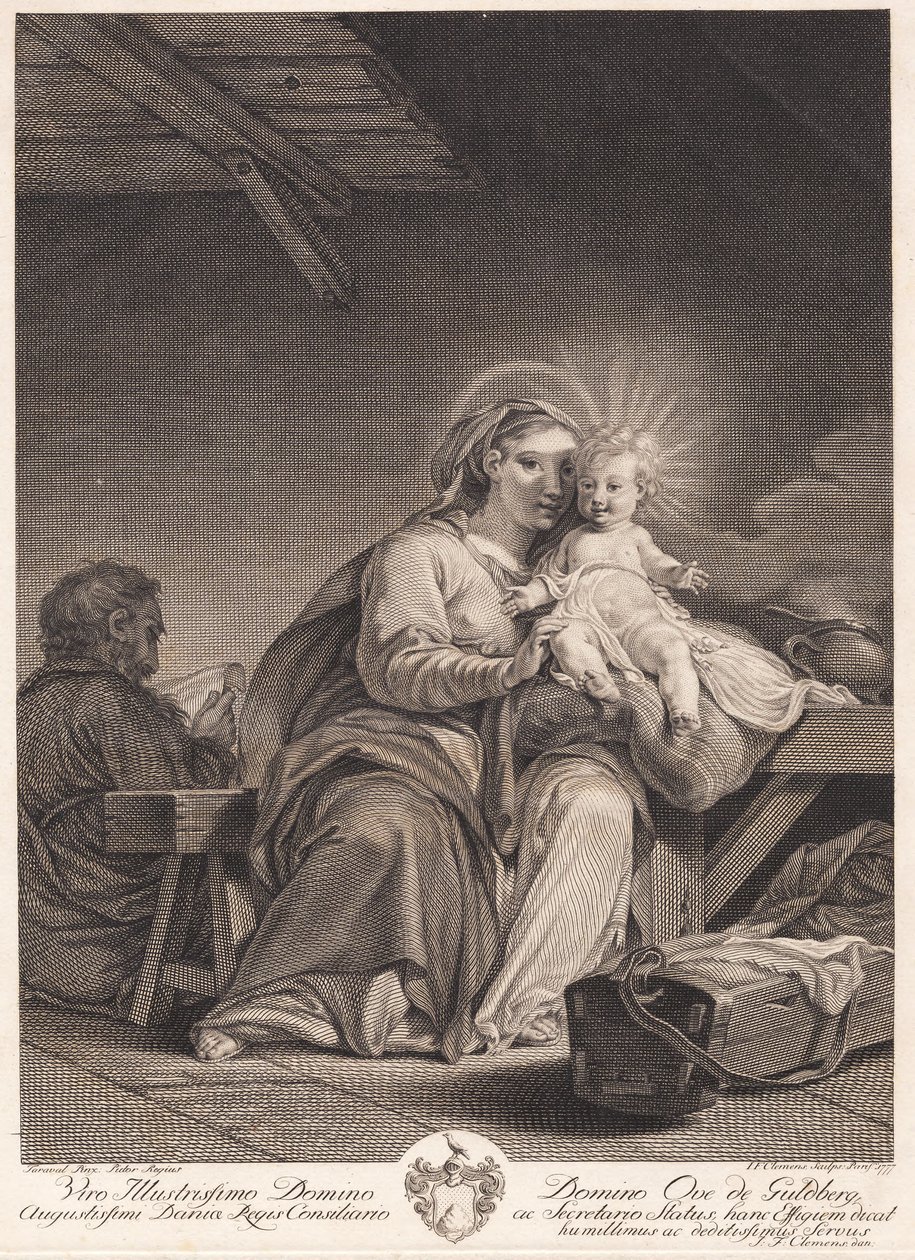 Den heliga familjen av J.F. Clemens