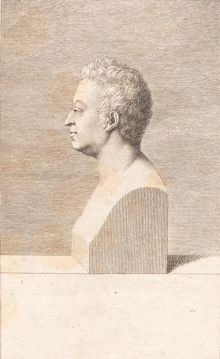 En byst av en man av J.F. Clemens