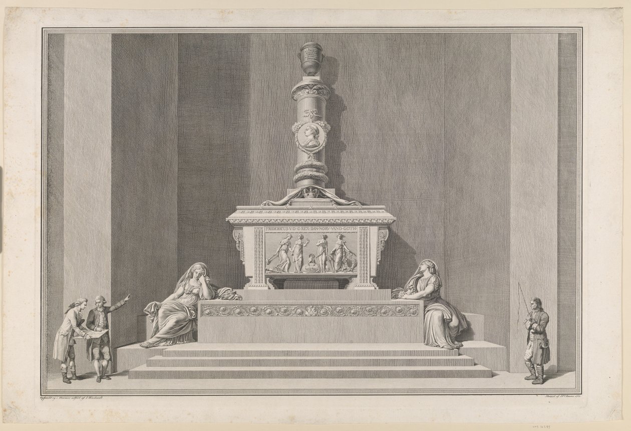 Frederik V:s gravmonument i Roskilde domkyrka av J.F. Clemens