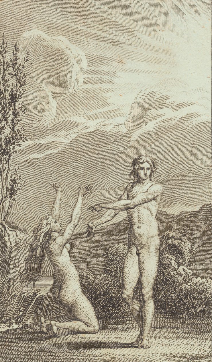 Illustration till Ewalds "Adam och Eva". II av J.F. Clemens