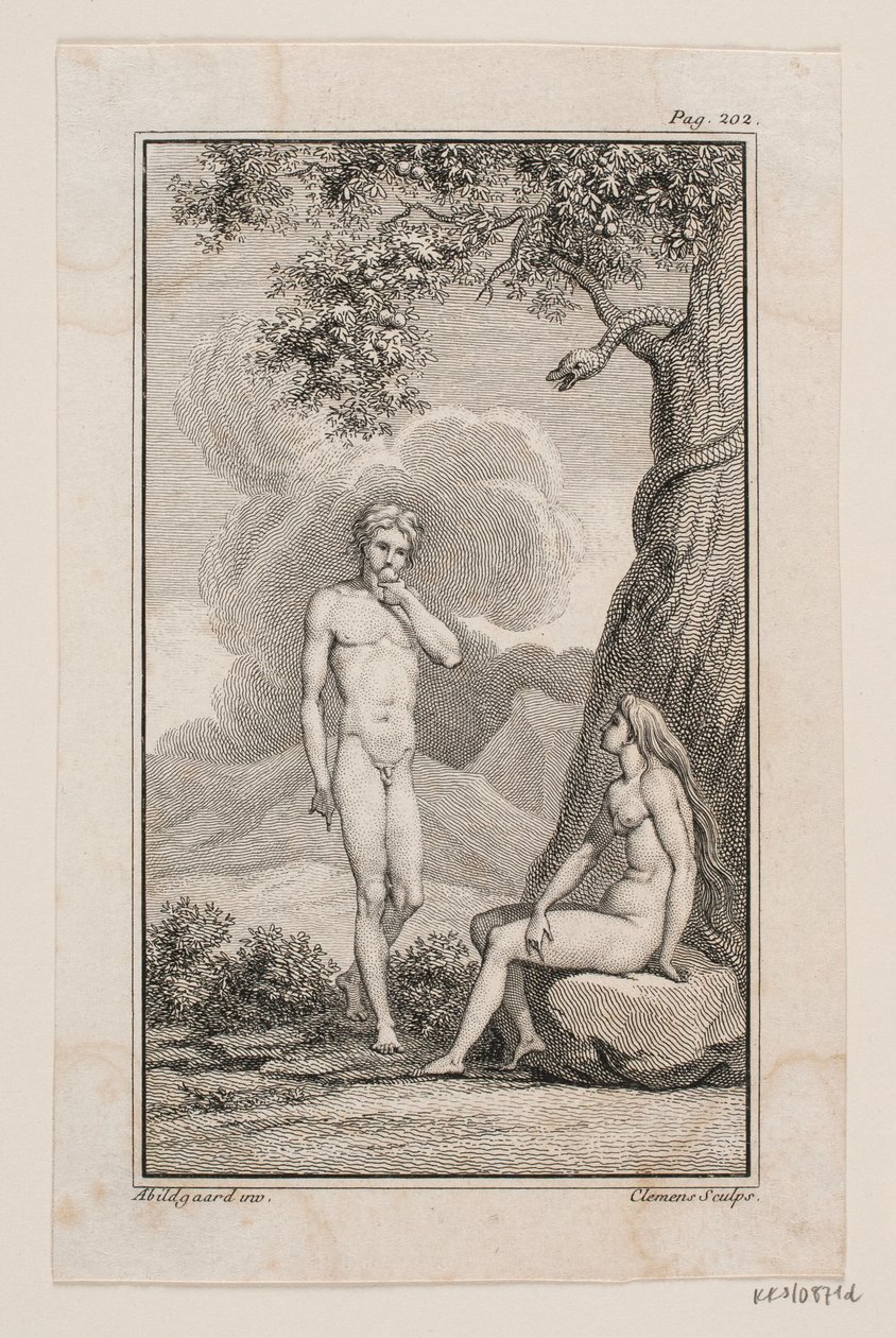 Illustration till Johannes Ewalds "Adam och Eva" IV av J.F. Clemens