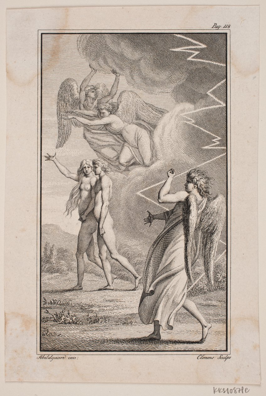 Illustration till Johannes Ewalds "Adam och Eva" V av J.F. Clemens