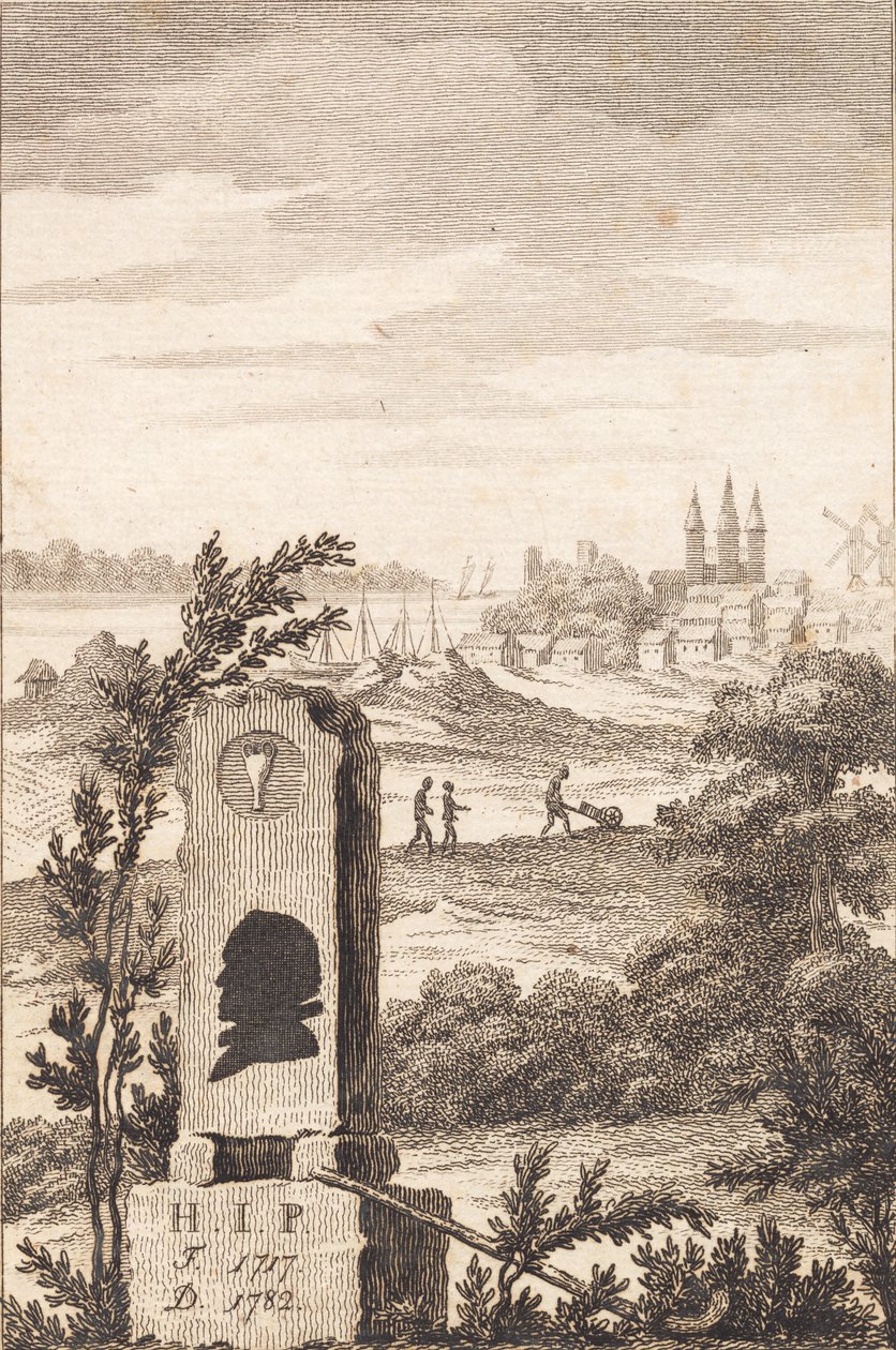 Minnesstipendium för Hans Jakob Paludan. Titelsida för "Beskrivning av Kalundborgs stad" av J.F. Clemens