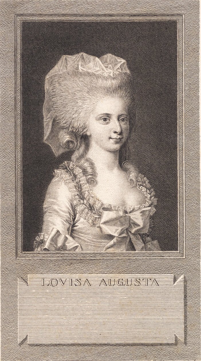 Porträtt av prinsessan Louise Augusta av J.F. Clemens