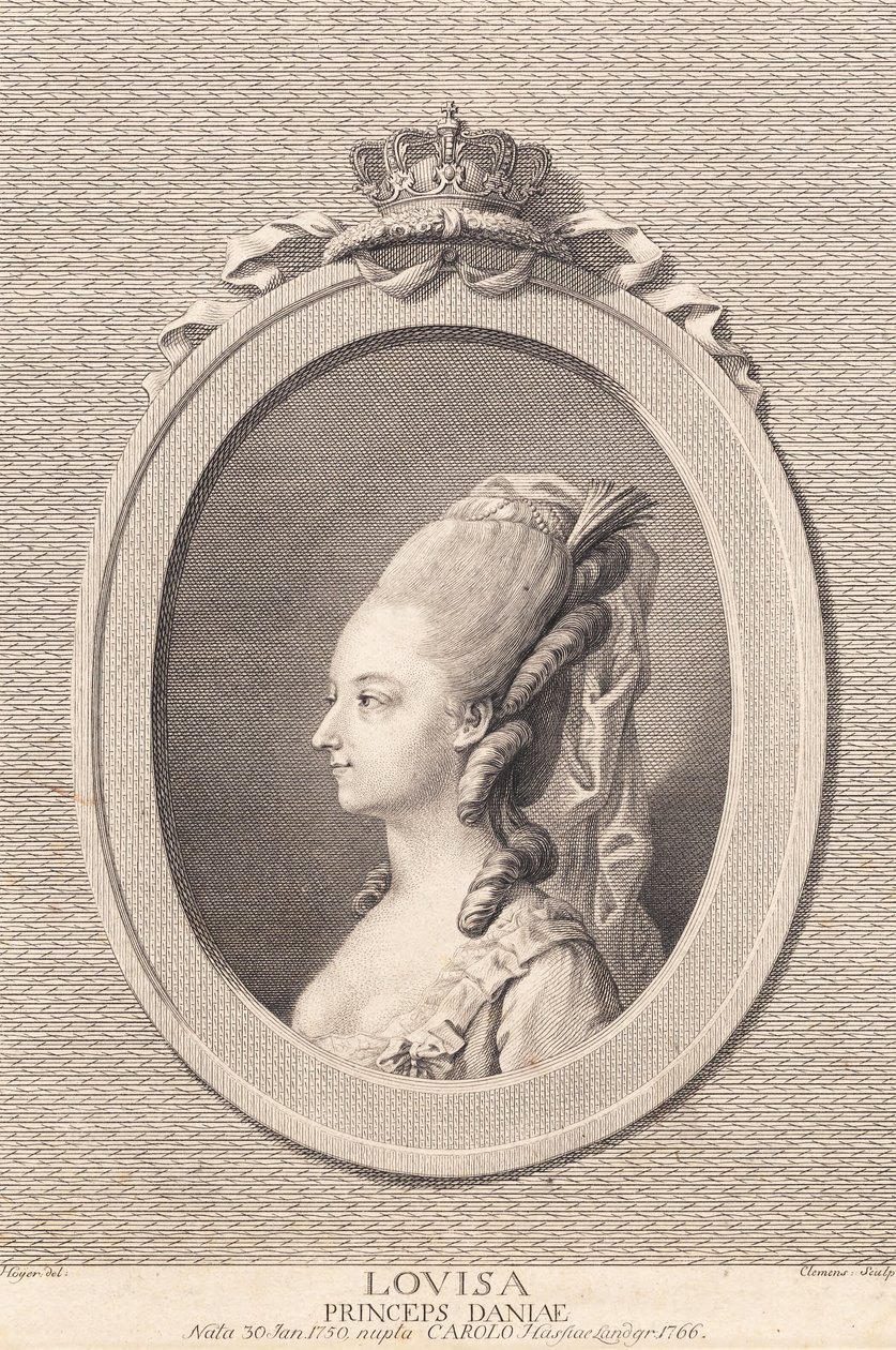Prinsessan Louise, gift med Carl av Hessen av J.F. Clemens