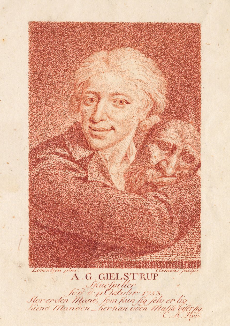 Skådespelaren Adam Gottlob Gielstrup (1753-1830) av J.F. Clemens