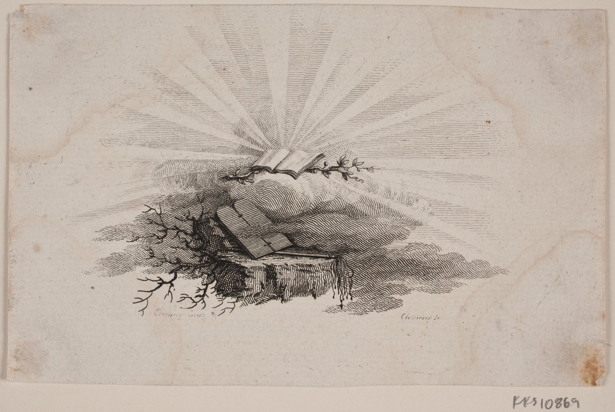 Titelvinjett för C. Bastholm: "Andliga tal", 1779 av J.F. Clemens