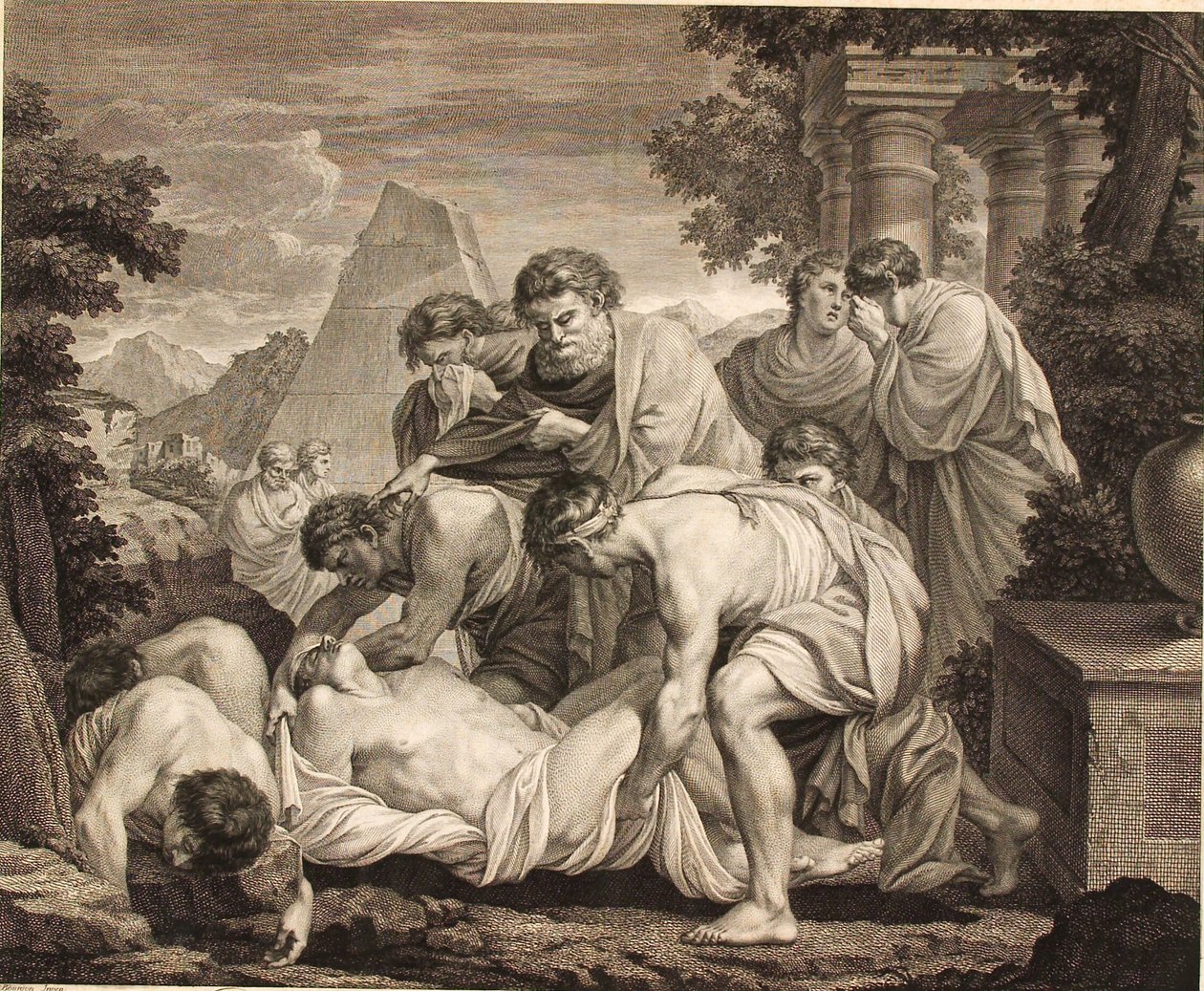 I pestens tid låter Tobias de döda begravas av J.F. Clemens