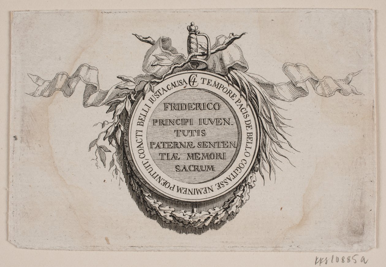 Vinjett med medalj av J.F. Clemens