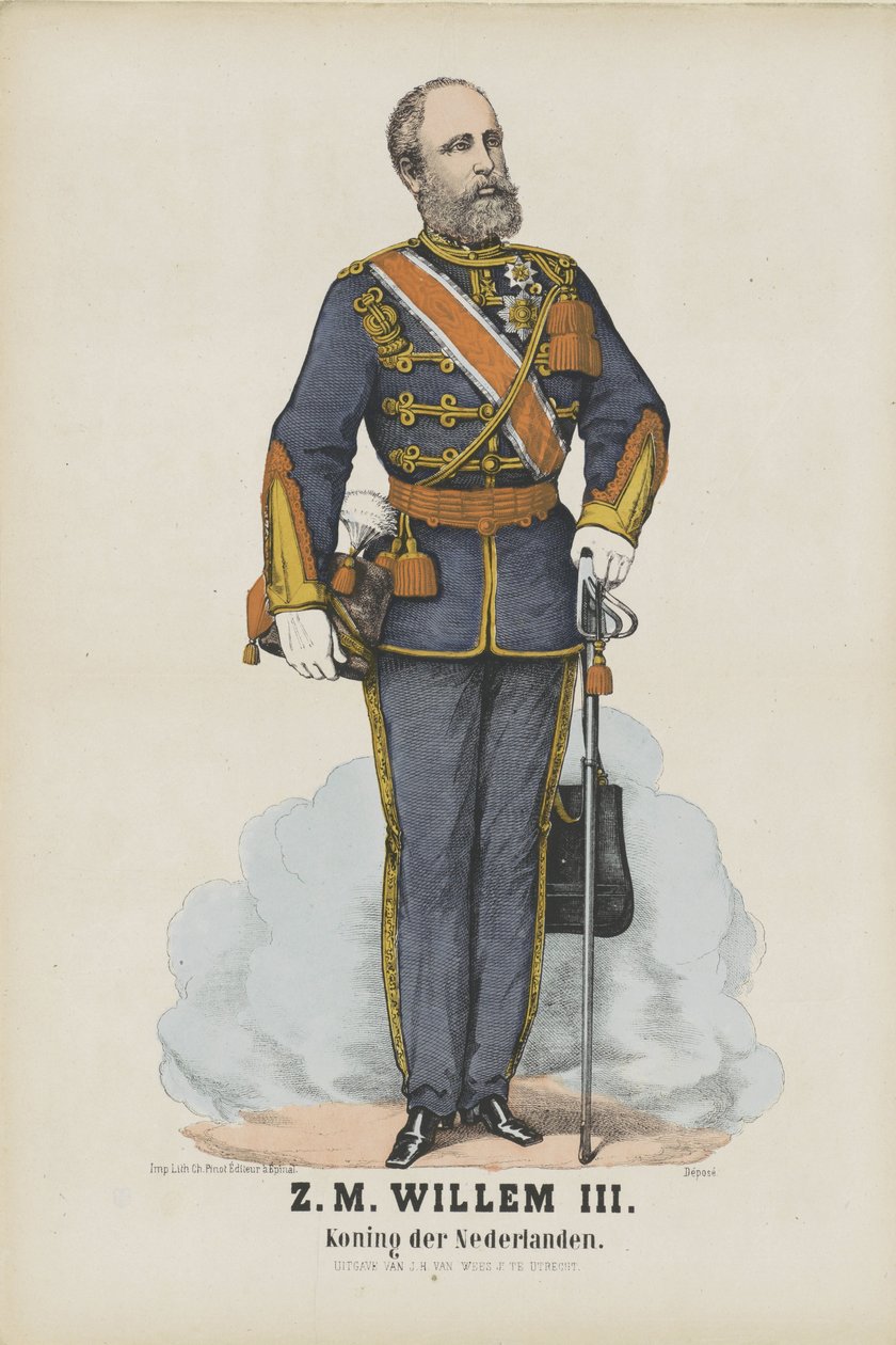 HM Vilhelm III. / Kung av Nederländerna (titel på objekt) av J.H. van Wees (II)
