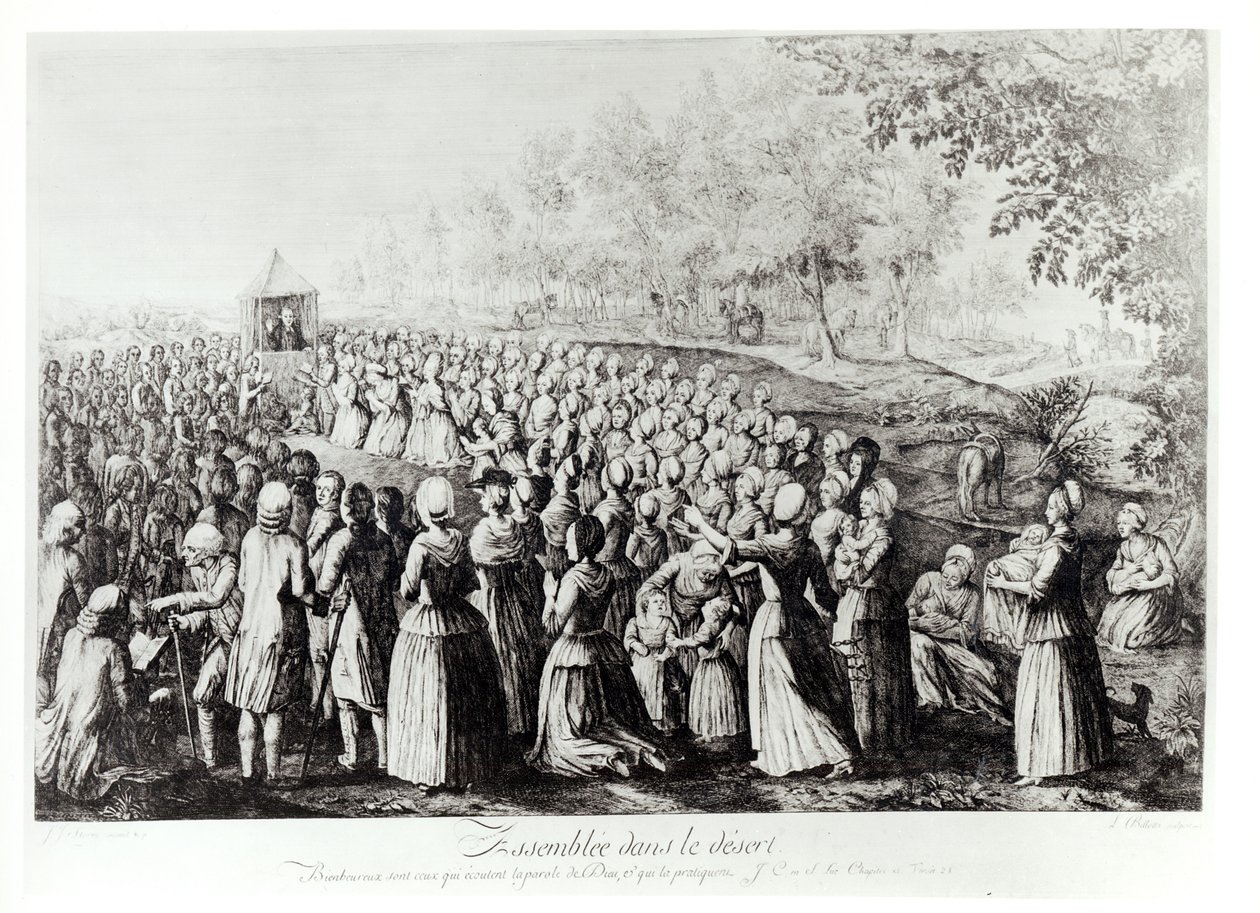 Möte i öknen, graverad av L. Bellotti, 1775 av J.J. Storni