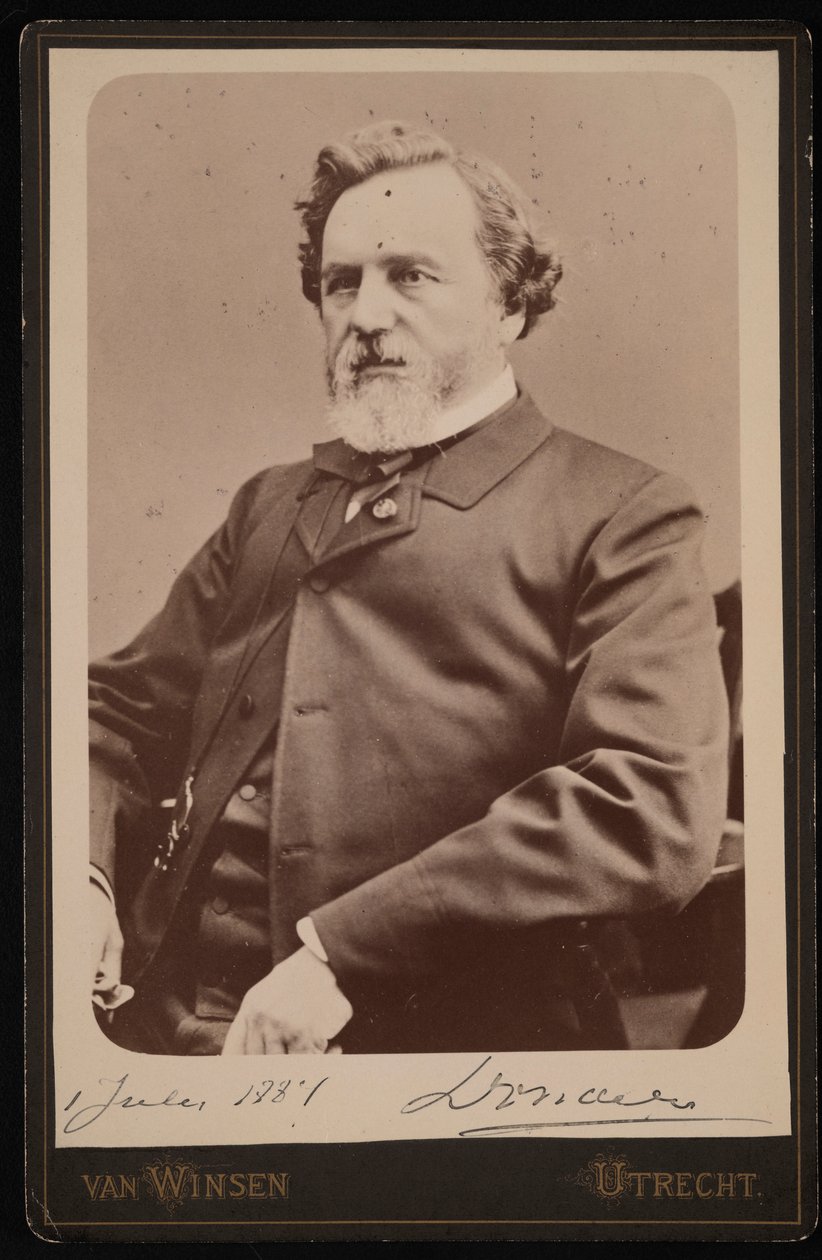 Porträtt av Franciscus Cornelius Donders 1818-1889, 1 juli 1884. av JJA Van Winsen