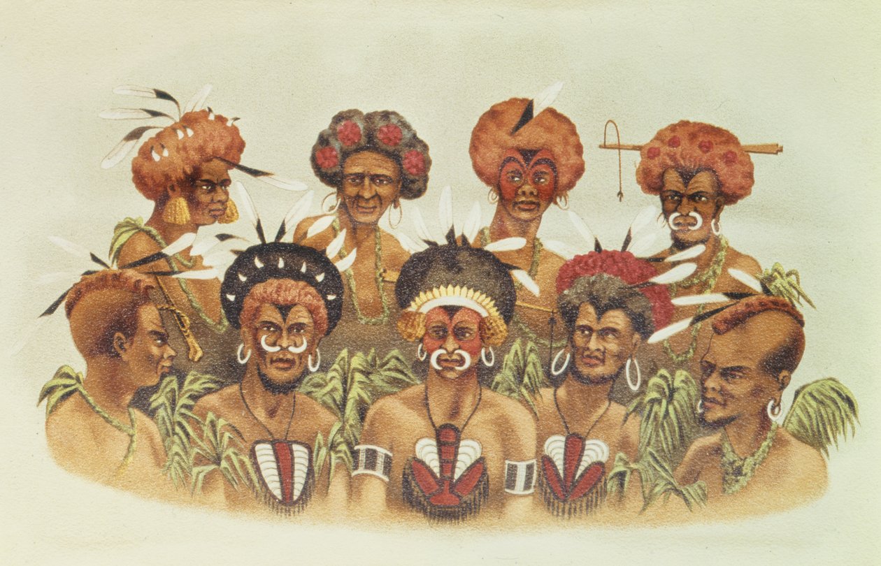 Natives of Humboldt Bay, från At Anchor av J.J. Vild av J.J. Wild