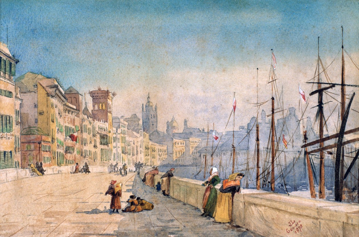"The Port of Genes", 1878 av JL Gennato