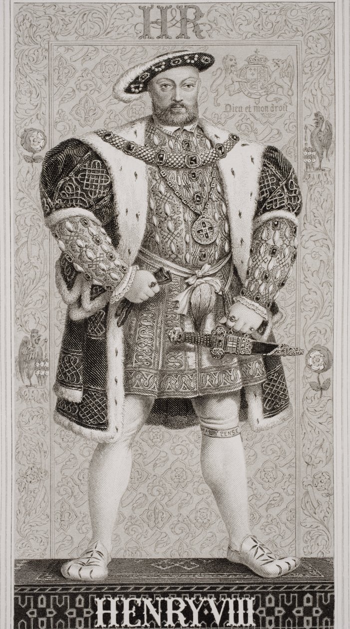 Henry VIII (1491-1547) från "Illustrationer av engelsk och skotsk historia" volym I av J.L. Williams