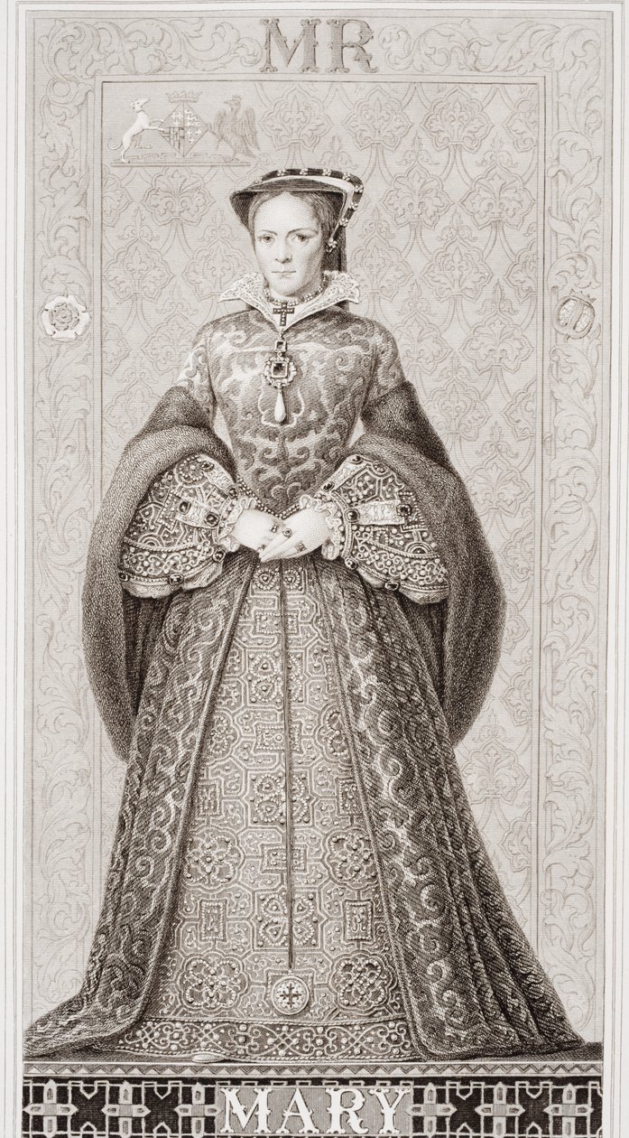 Queen Mary (1516-58) från "Illustrationer av engelsk och skotsk historia" volym I av J.L. Williams