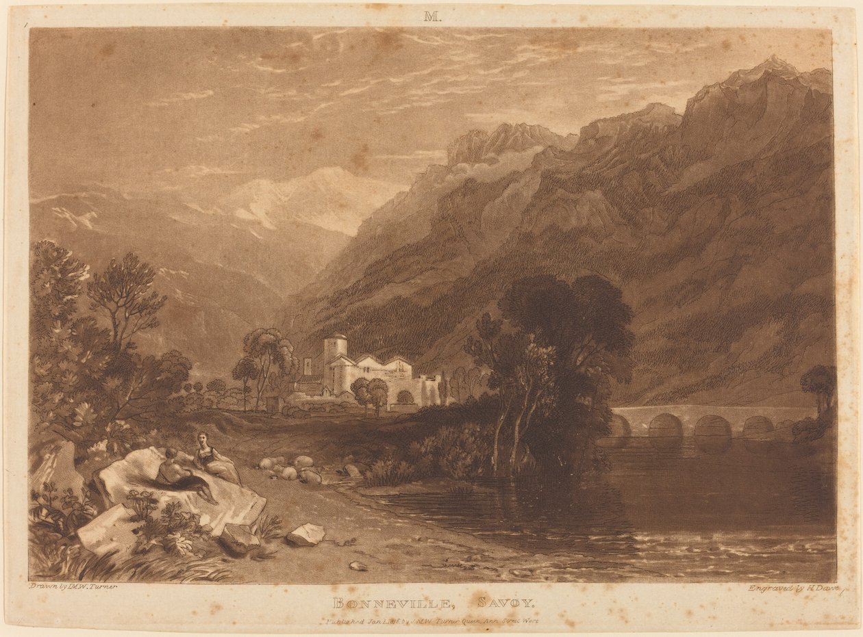 Bonneville, publicerad 1816. av Joseph Mallord William Turner