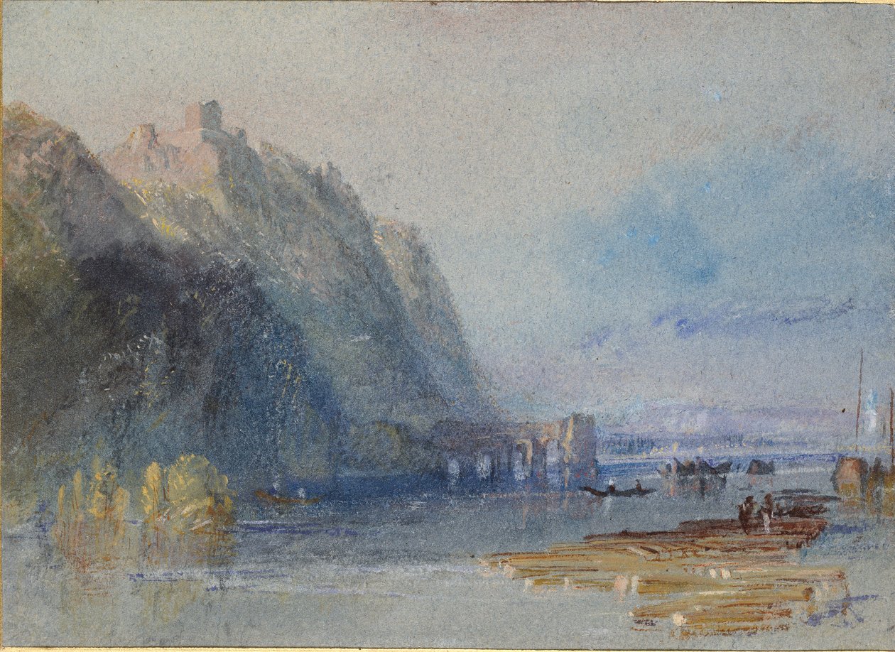Chateau Hamelin, mellan Oudon och Ancenis, c1830 av Joseph Mallord William Turner