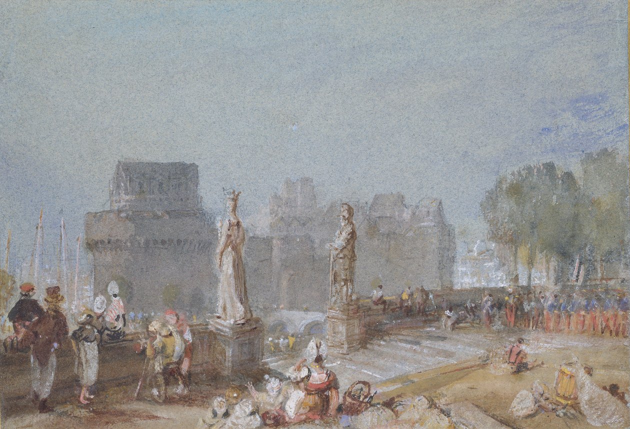 Nantes slott, c1830 av Joseph Mallord William Turner