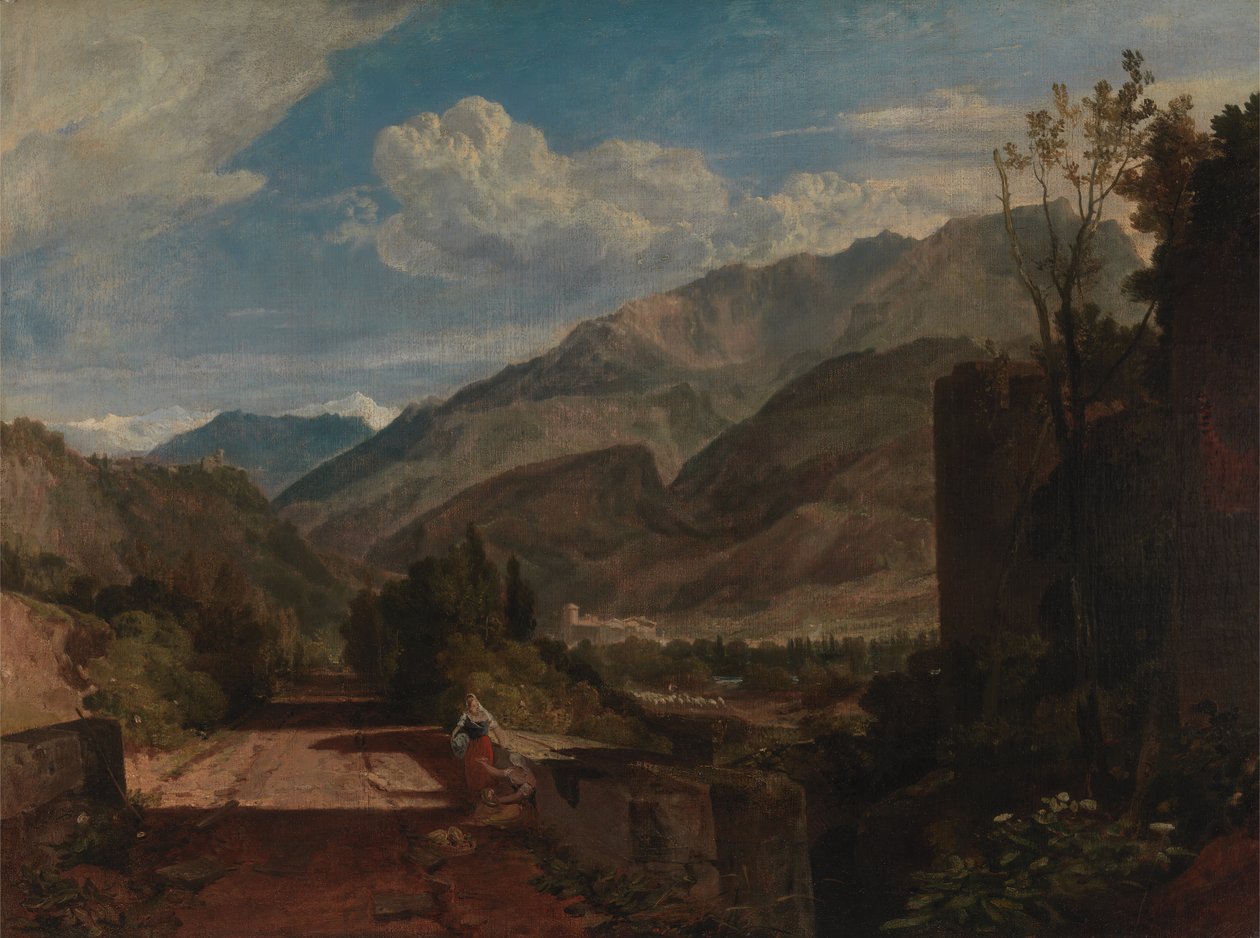 Chateaux de St. Michael, Bonneville, Savojen, 1802 till 1803. av Joseph Mallord William Turner