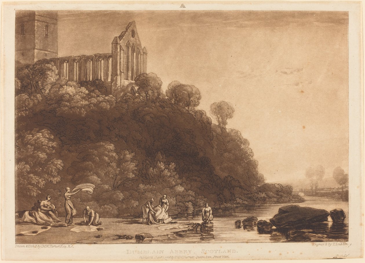 Dumblain Abbey, publicerad 1816. av Joseph Mallord William Turner