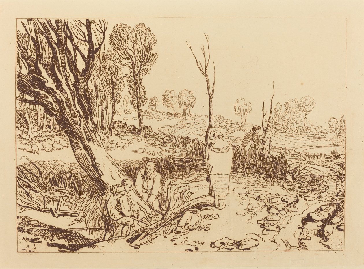 Hedging and Ditching, utgiven 1812. av Joseph Mallord William Turner