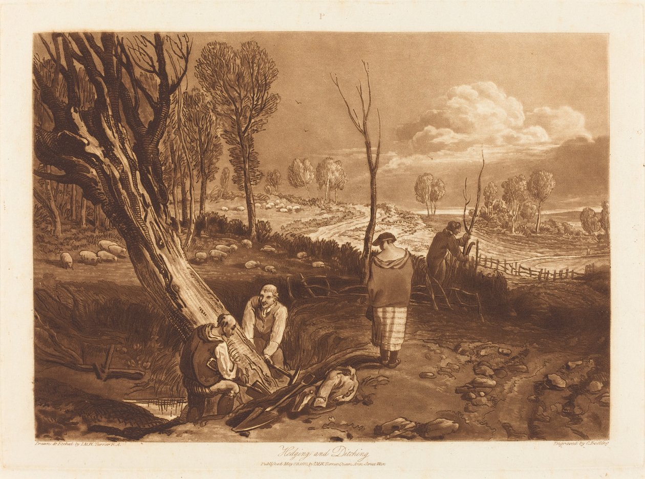 Hedging and Ditching, utgiven 1812. av Joseph Mallord William Turner