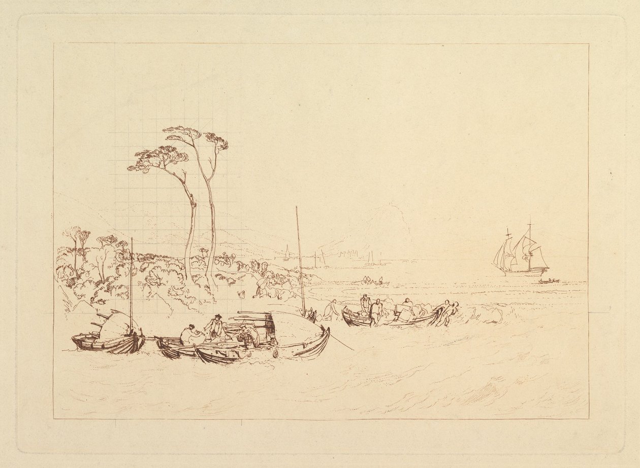 Inverary Castle and Town, Skottland Liber Studiorum, del XIII, 1816. av Joseph Mallord William Turner