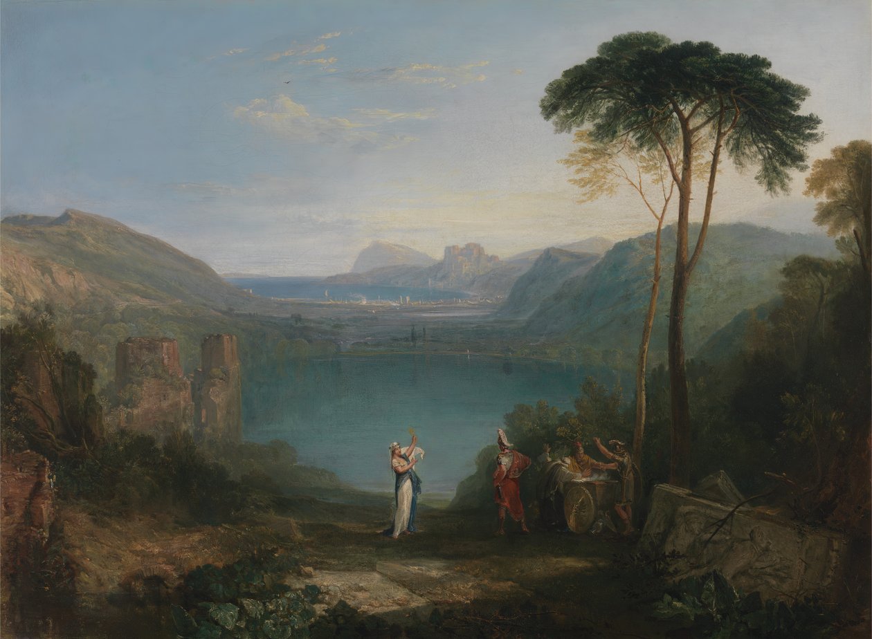 Lake Avernus: Aeneas och Cumaean Sibyll, mellan 1814 och 1815. av Joseph Mallord William Turner