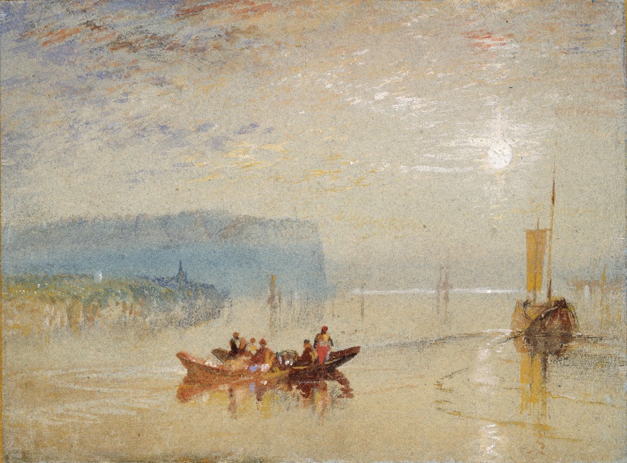 Scen på Loire, nära Coteaux de Mauves, c1830 av Joseph Mallord William Turner