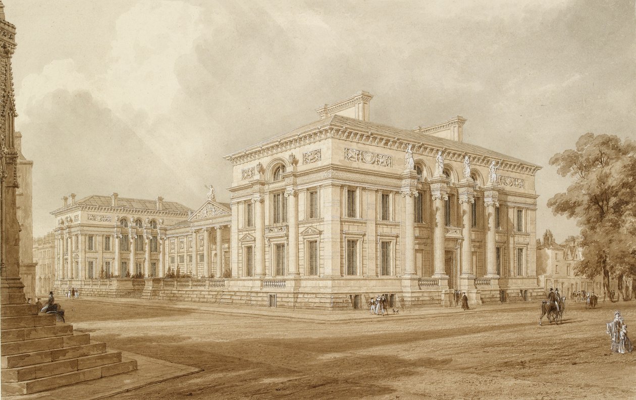 South East View of Taylor Building and University Galleries, 1800-talet av Joseph Mallord William Turner