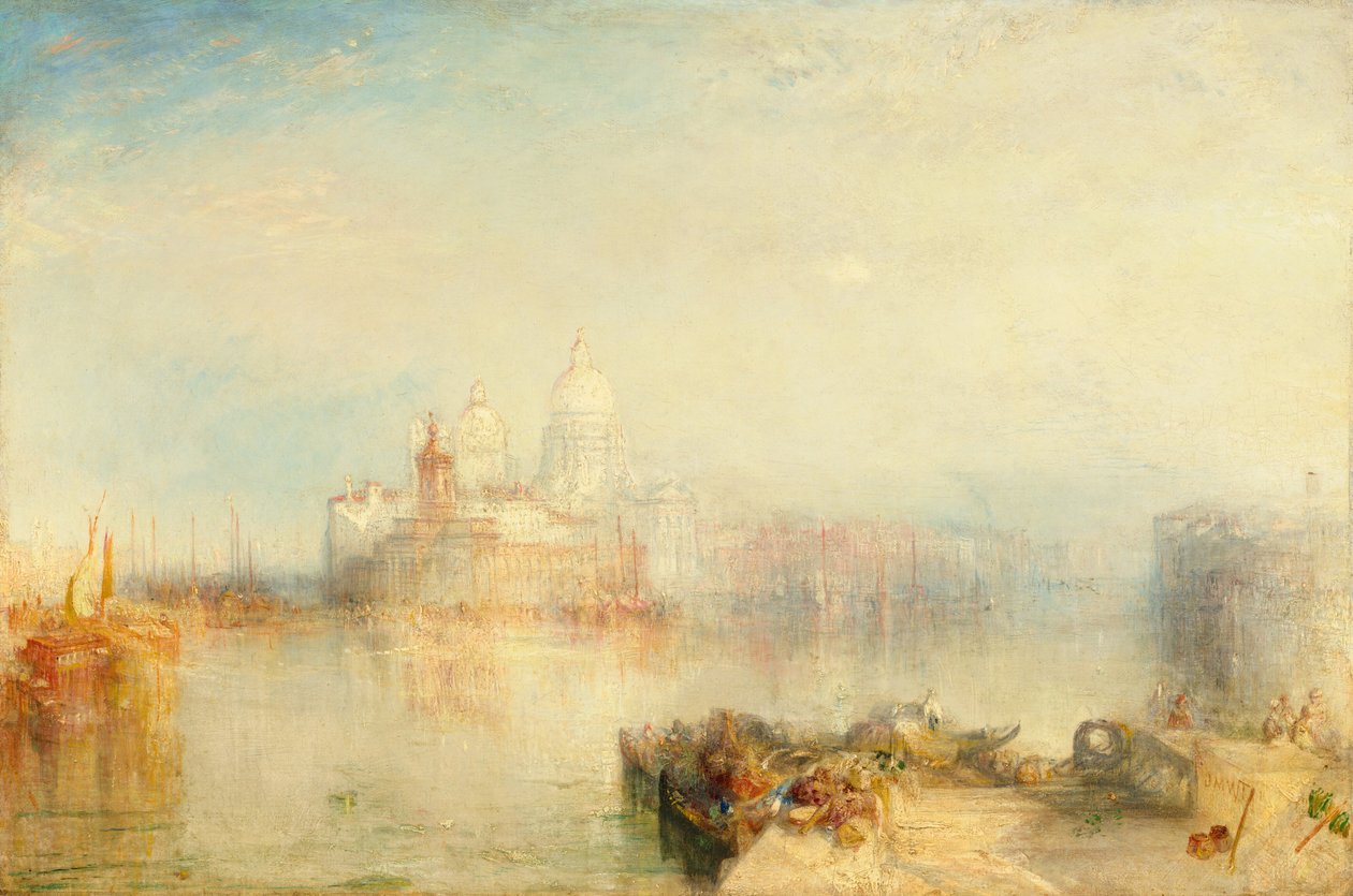 Dogana och Santa Maria della Salute, Venedig, 1843. av Joseph Mallord William Turner