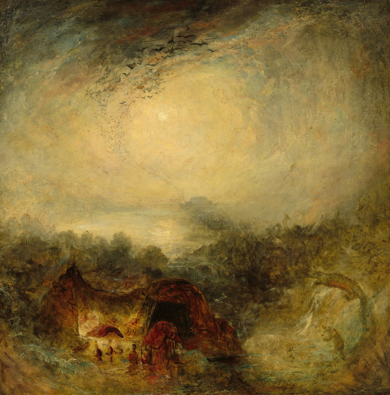 Syndflodens kväll, ca. 1843. av Joseph Mallord William Turner