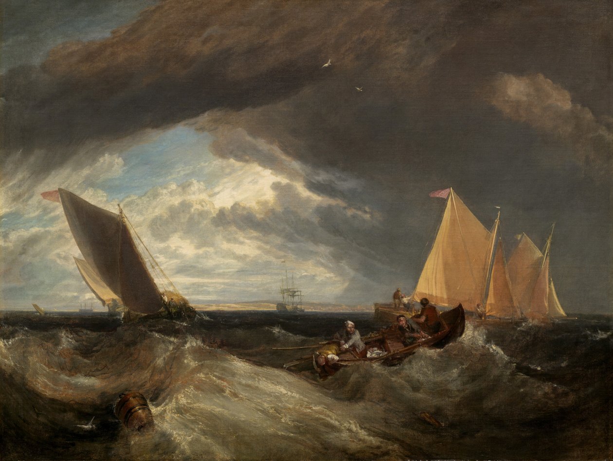 The Junction of Themsen och Medway, 1807. av Joseph Mallord William Turner