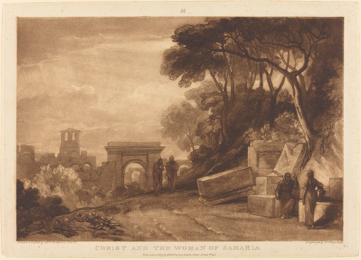 The Woman of Samaria, publicerad 1819. av Joseph Mallord William Turner
