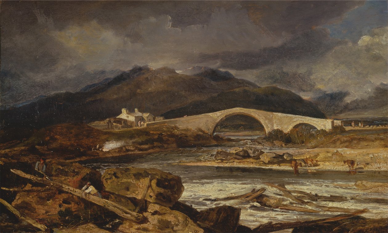 Tummel Bridge, Perthshire, mellan 1802 och 1803. av Joseph Mallord William Turner