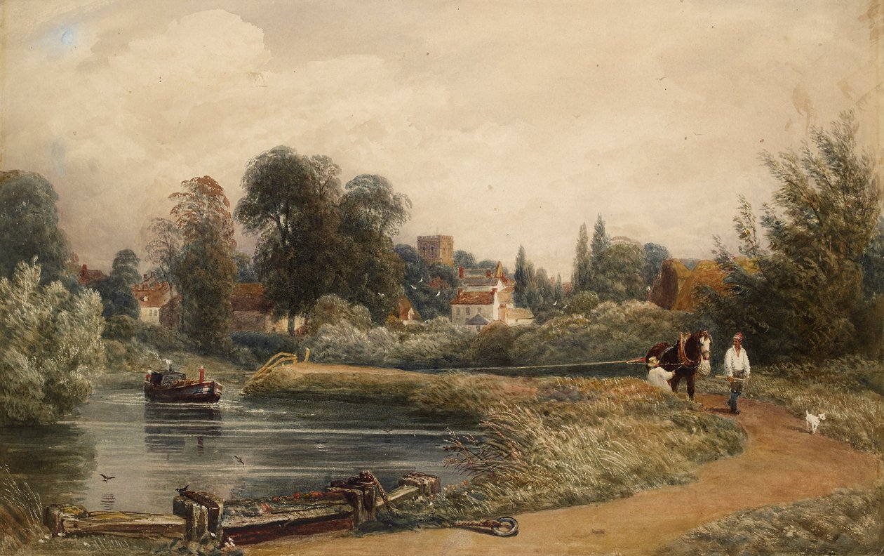 Utsikt över Iffley från floden, 1841 av Joseph Mallord William Turner