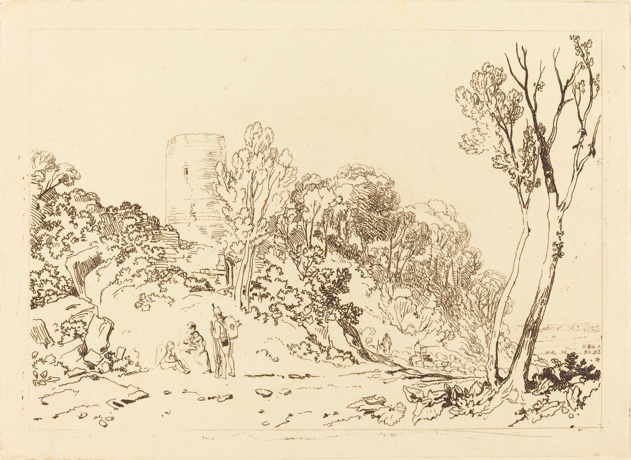 Winchelsea, Sussex, publicerad 1812. av Joseph Mallord William Turner