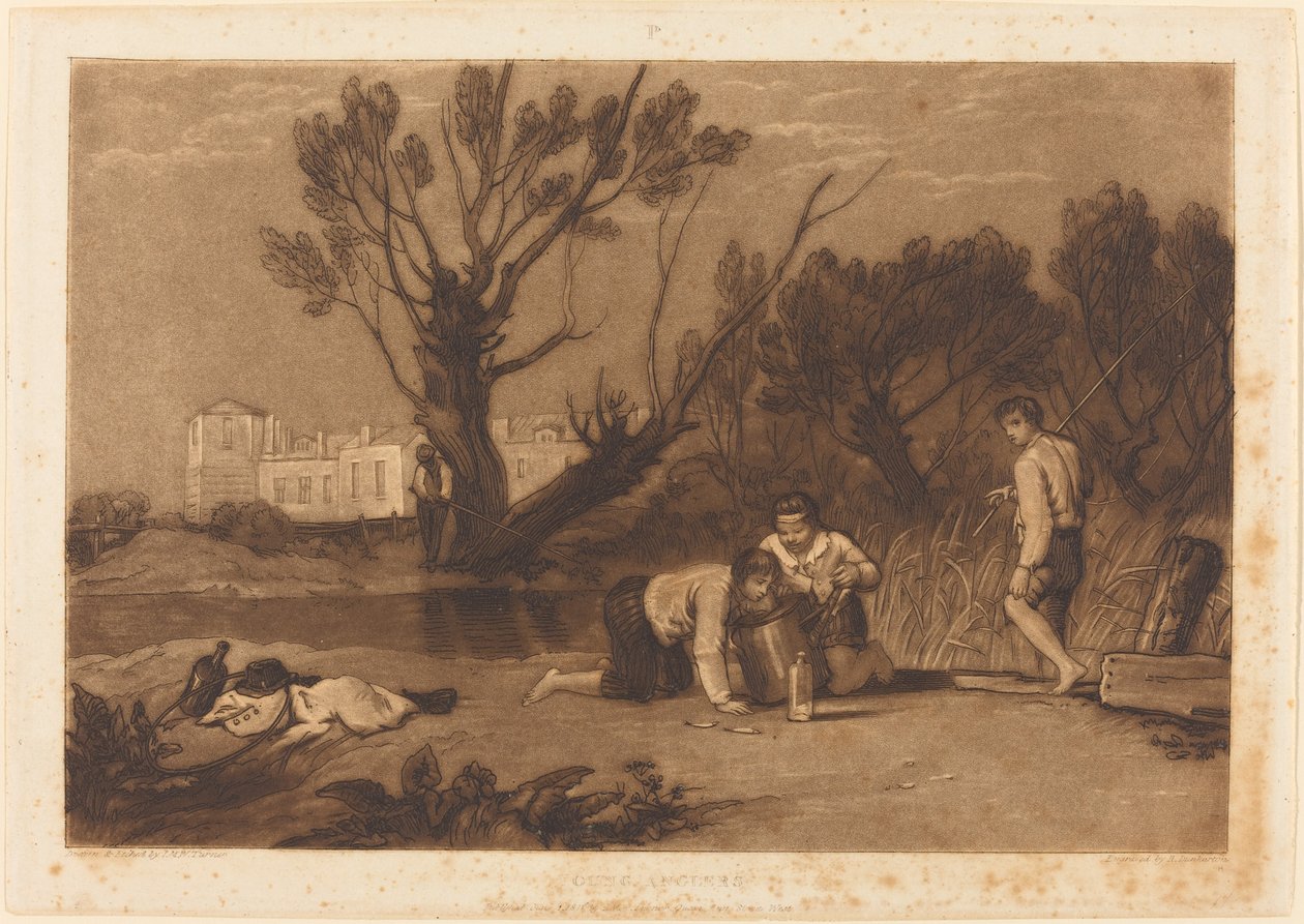 Young Anglers, publicerad 1811. av Joseph Mallord William Turner