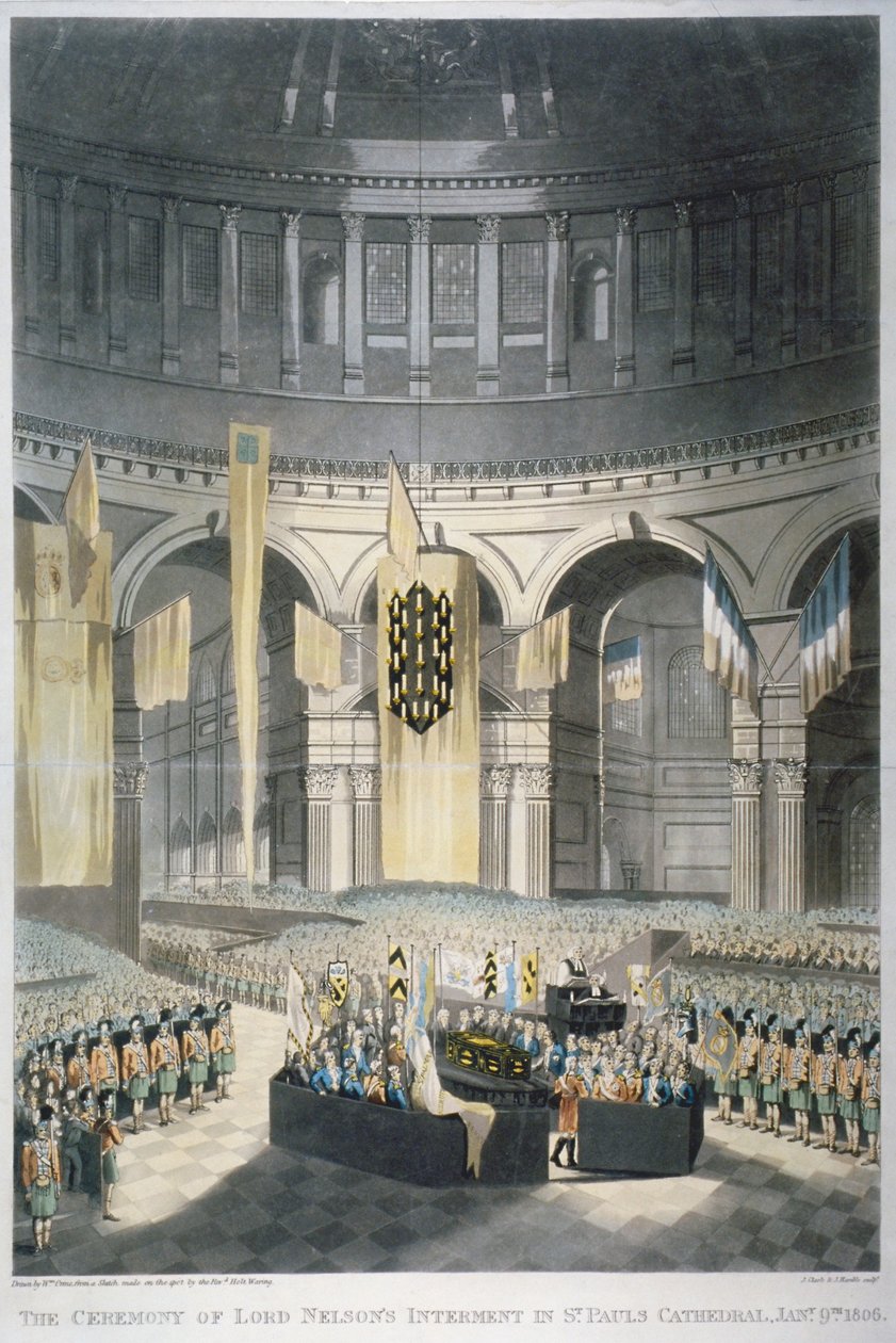 Ceremonin för Lord Nelsons begravning i St Paul