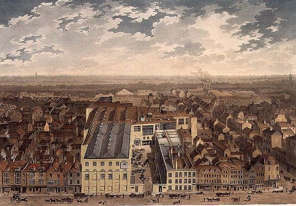 A View of the Genuine Beer Brewery, Golden Lane, publicerad av R. Cribb av J.S. Barth