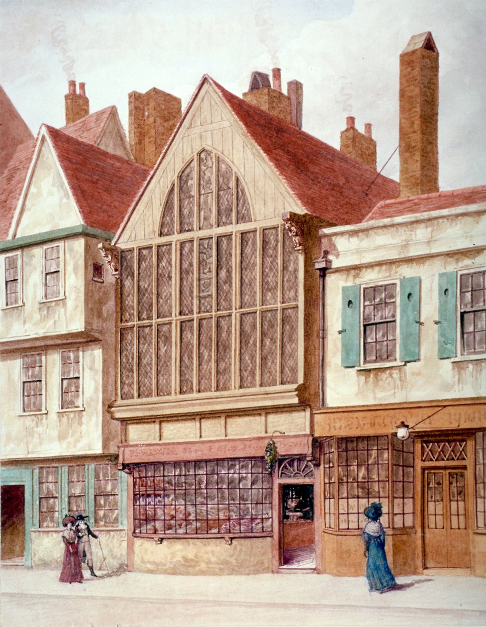 Utsikt över Trinity Hall, Aldersgate Street, City of London, 1780. av JT Wilson