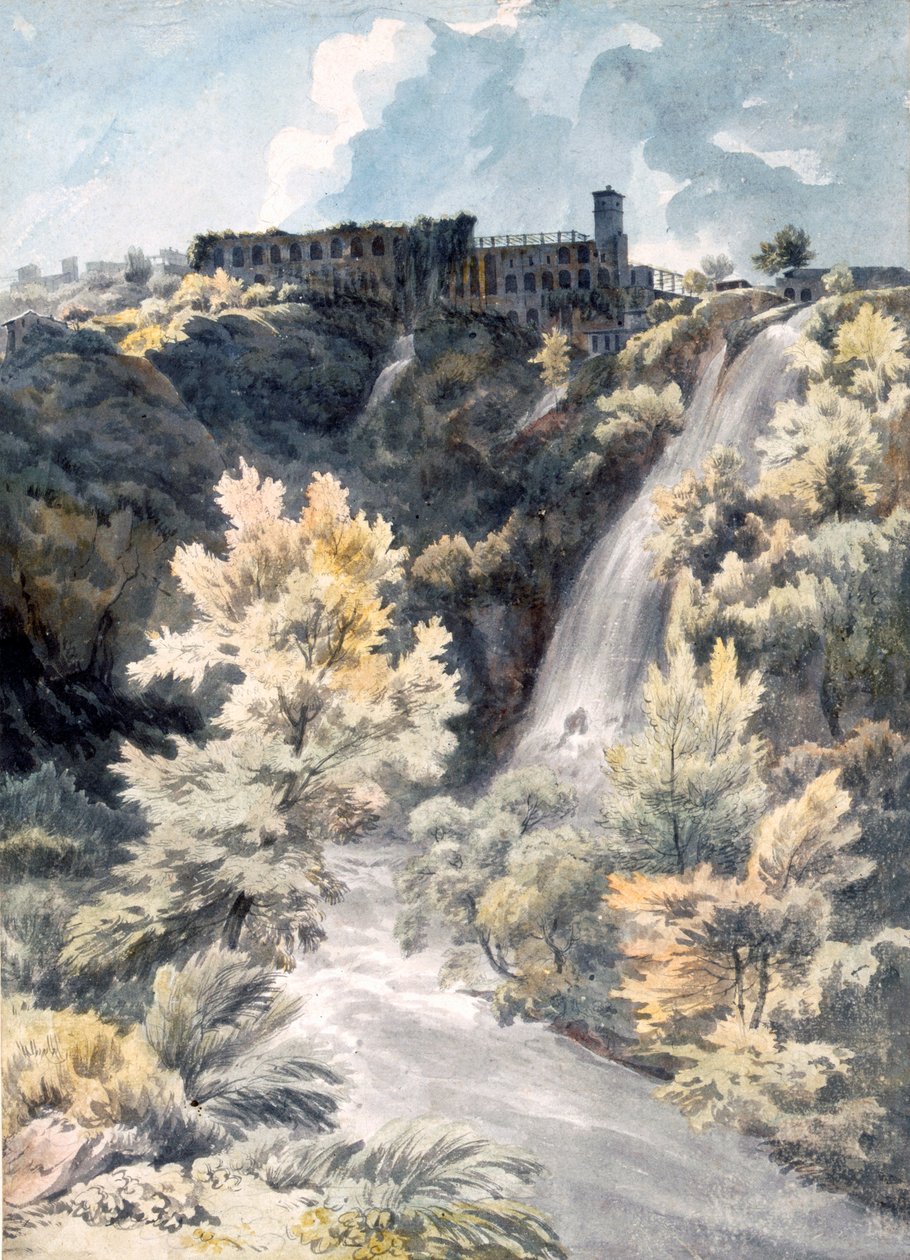 Villa of Maecenas, Tivoli, 1700-talet. av J.W. Smith