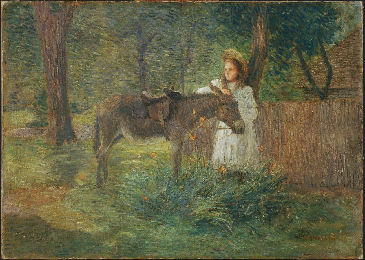 Efter ritten / Besök hos grannar av J. Alden Weir