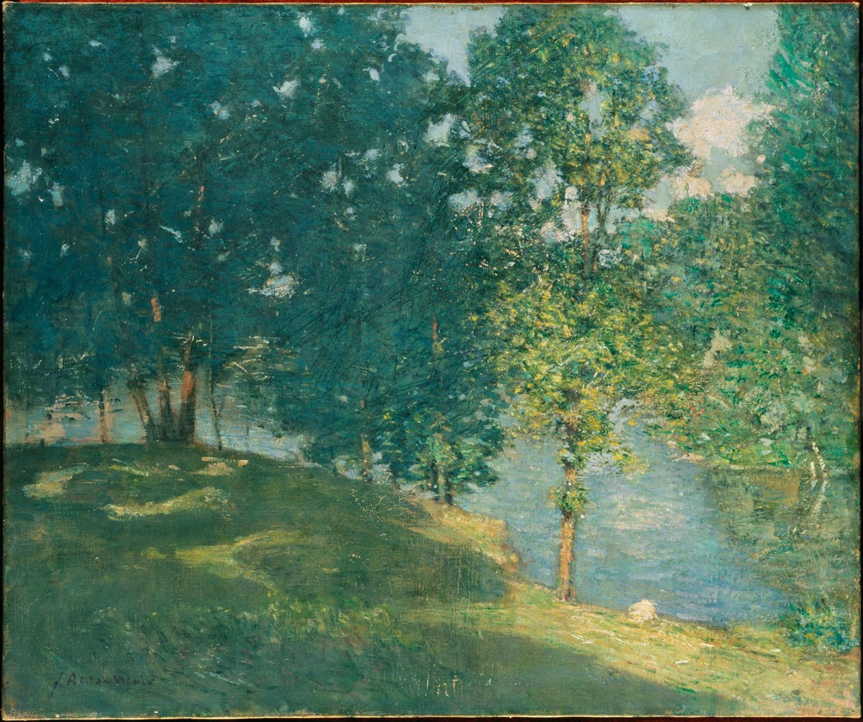 Eftermiddag vid dammen av J. Alden Weir