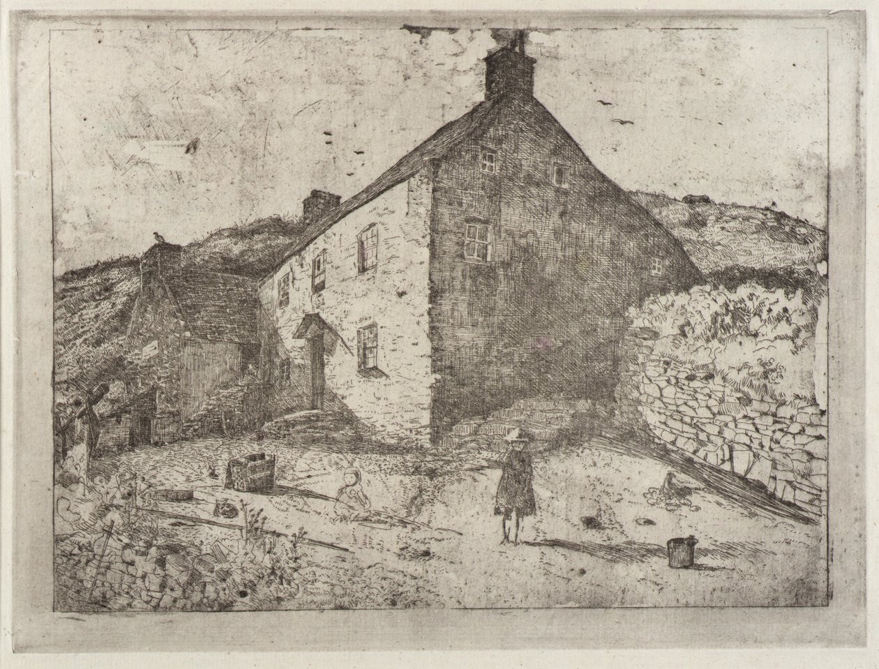 Fiskarstuga - Isle of Man av J. Alden Weir