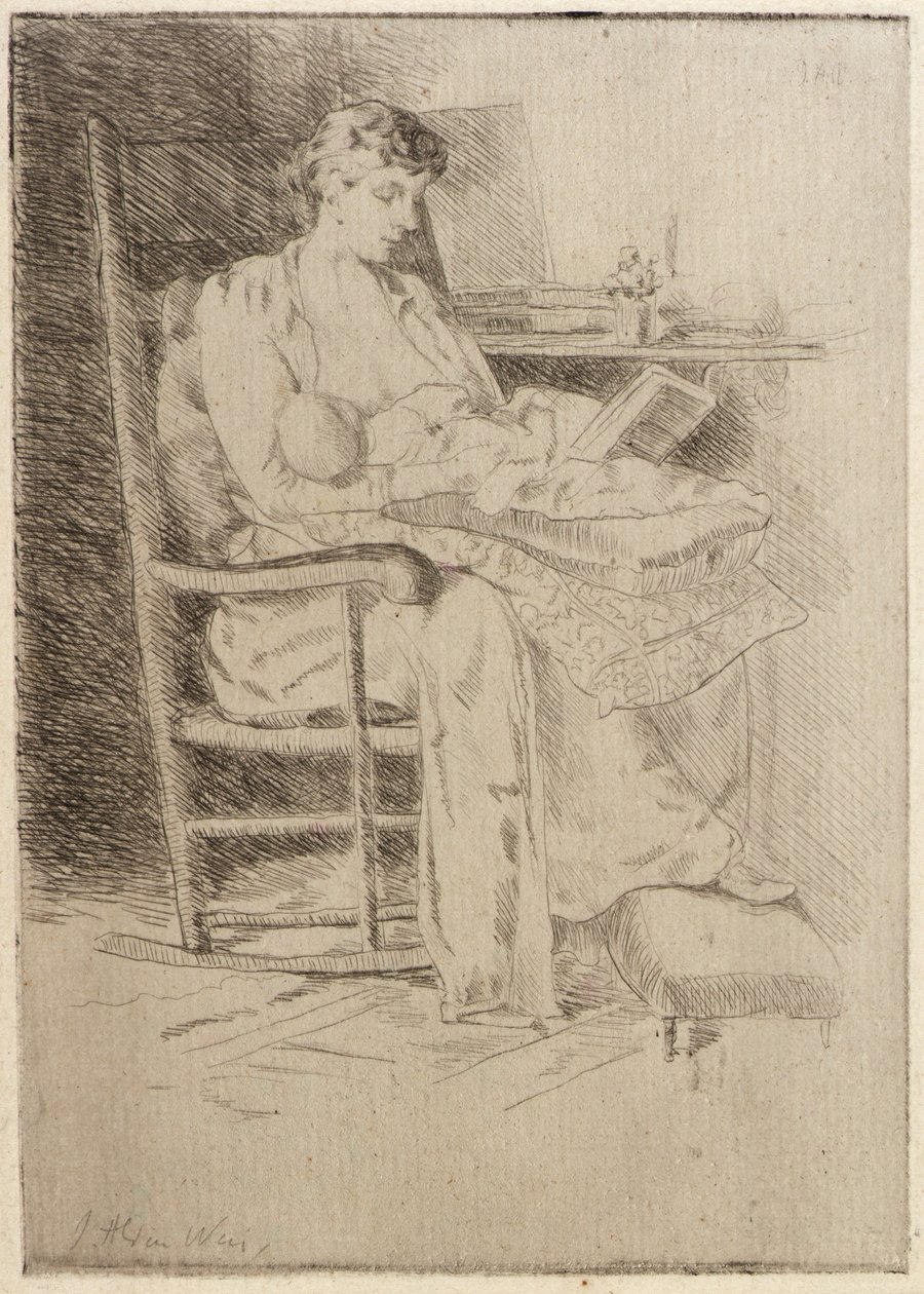 Mor och barn nr 2 av J. Alden Weir