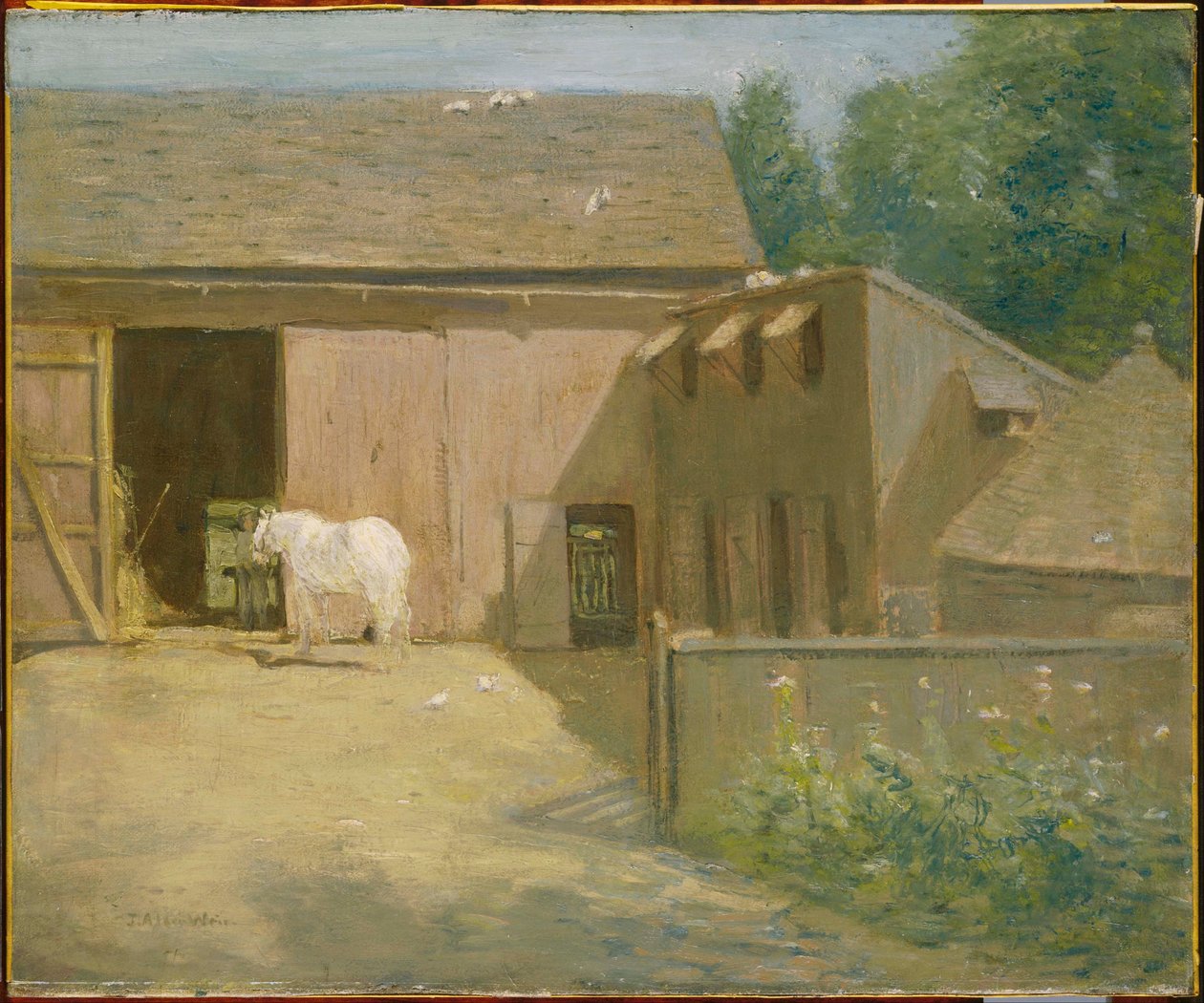 Bondgård i New England av J. Alden Weir